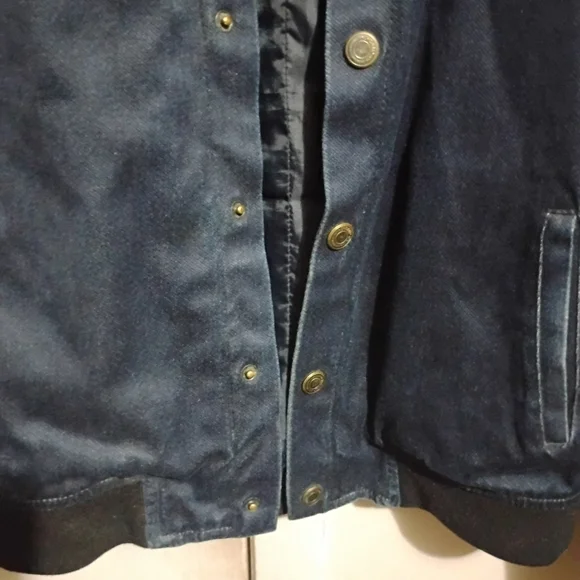 ZARA Men's Denim Couture  Jacket with Leather Sleeves Size XL - Picture 5 of 12